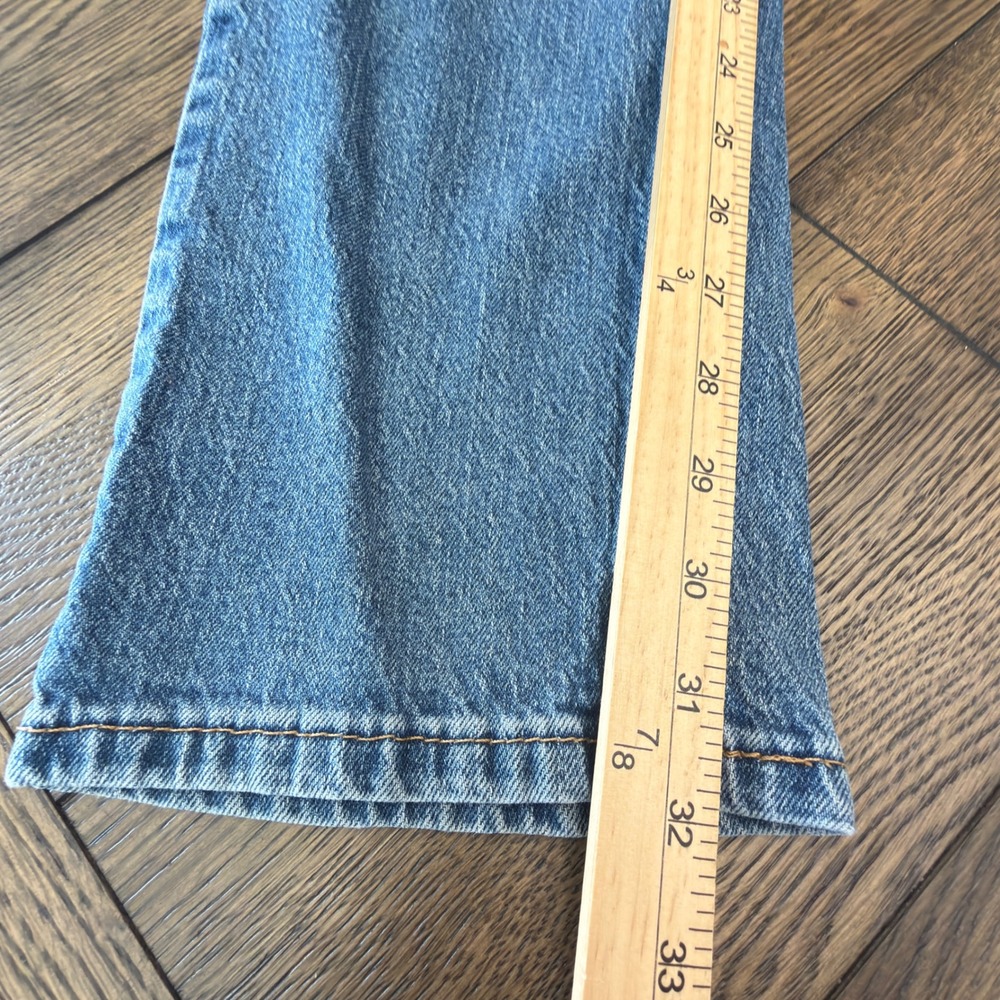 Levis 505 Regular Fit Straight Leg Jeans Mens W32 L32 Medium Wash Blue Denim - Picture 10 of 11